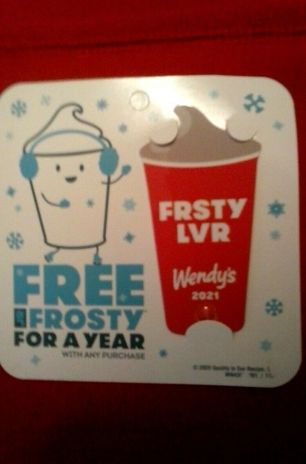 Wendys Frosty Key Tags! New For 2021~free Frosty Jr With Purchase All Year